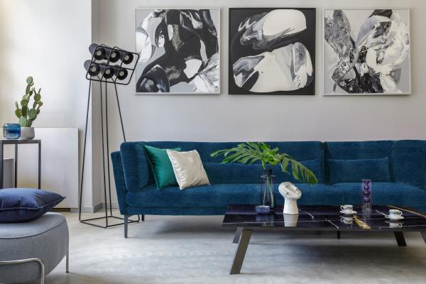 Blue amara sofa